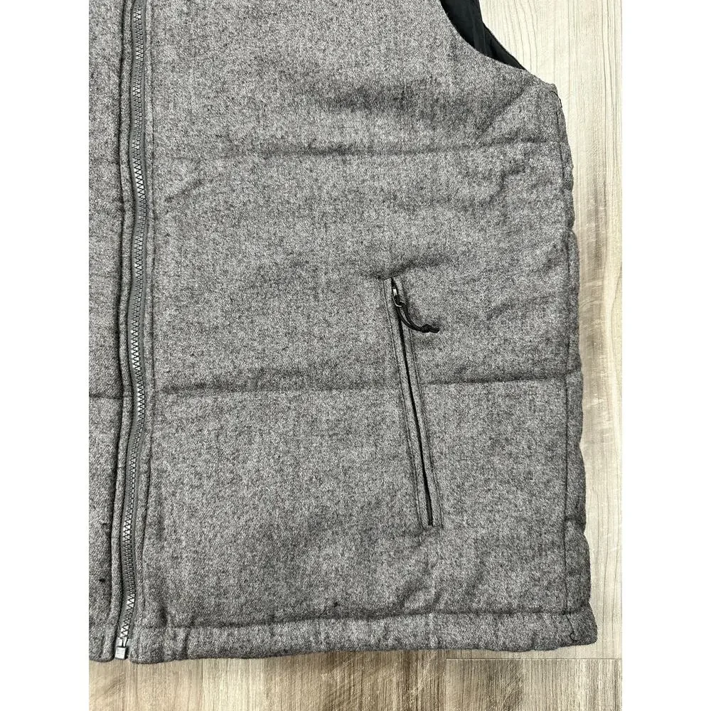 The North Face Wool Blend Retro Utility Vest Black Gray — Large